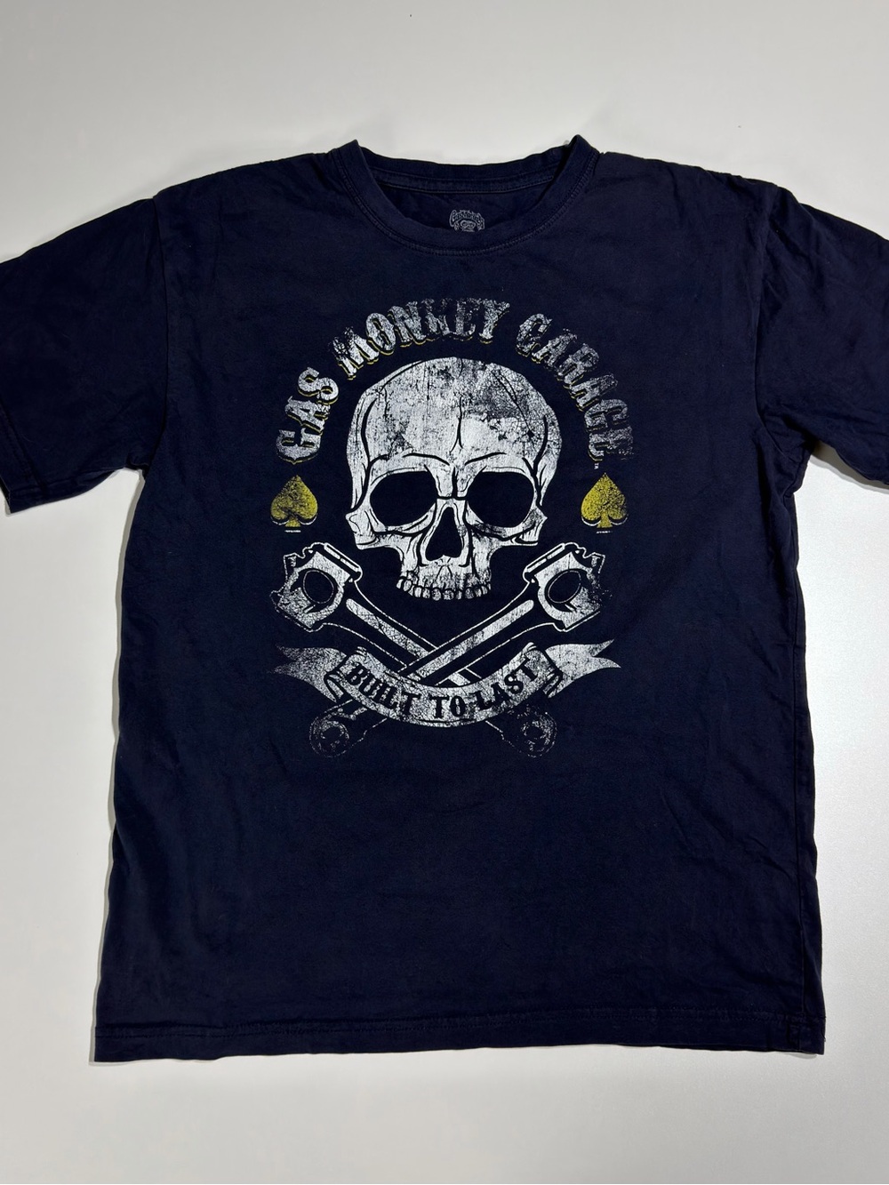 Gas Monkey Men's Navy Skull Graphic Short Sleeve Tee